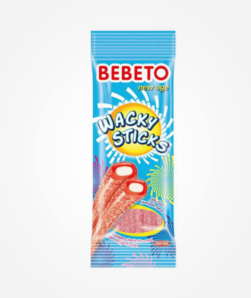 Želejkonfektes Bebeto Sticks ar zemeņu un vaniļas garšu 75g (31.10.27) Turcija