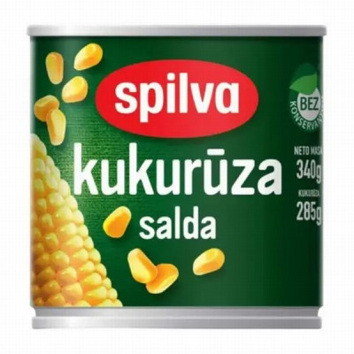 Spilva Kukurūza saldā 340g 1/12 (30.06.29) Latvija