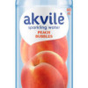Viegli gāzēts ūdens ar persiku aromātu Akvile 0.6L DEPOZĪTS 0.10eur 1/12 (23.10.27) Lietuva