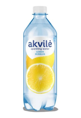 Viegli gāzēts ūdens ar citrona aromātu Akvile 0.6L DEPOZĪTS 0.10eur 1/12 (23.10.27) Lietuva