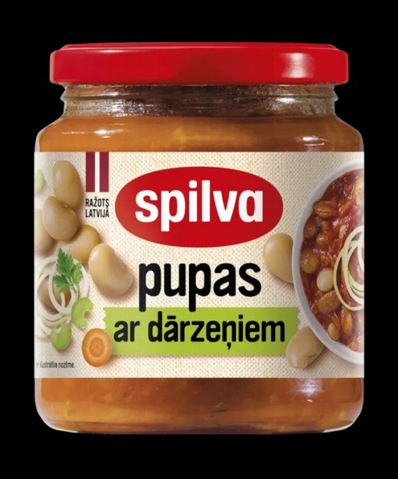 Spilva Pupas ar dārzeņiem 570g 1/6 (08.06.29) Latvija