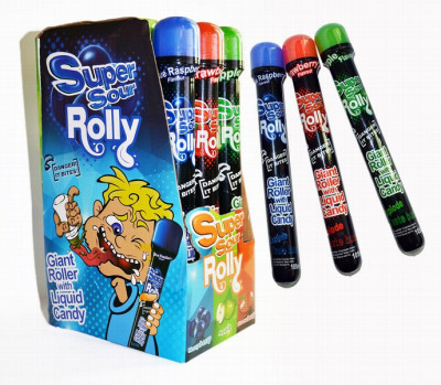 Karamele šķidrā Super sour Rolly 12gabx105ml (25.08.27) Ķīna