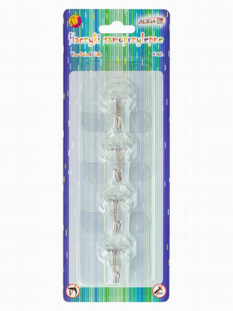 Pašlīmējošie āķi Aliga PH-3713 6x6cm, 4 gab