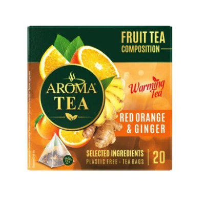 Sasildoša tēja ar apelsīnu un ingveru AROMA PYRAMIDS 20gabx40g (31.01.28) Polija