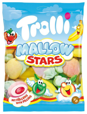 Zefīri Trolli Mallow Stars 150g (11.06.27) Vācija