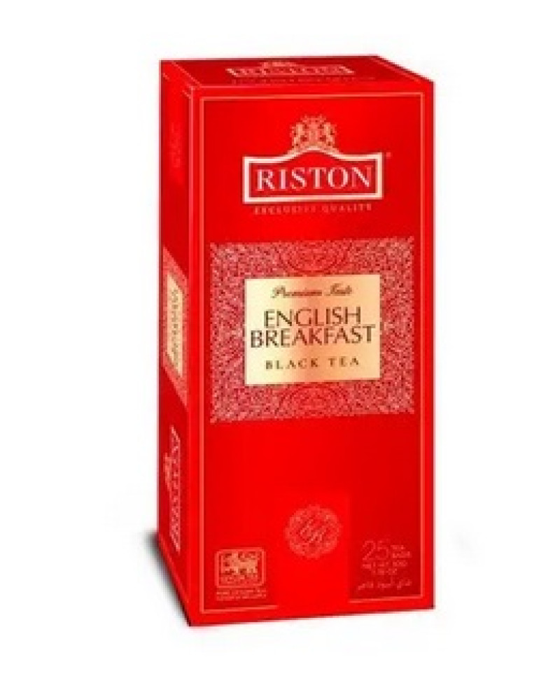 Melnā tēja maisiņos English Breakfast Riston 25gabx2g () Šrilanka