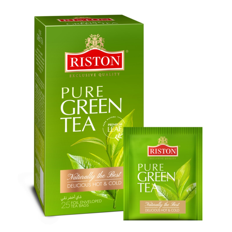 Zaļā tēja maisiņos Pure Green Riston 25x2g () Šrilanka