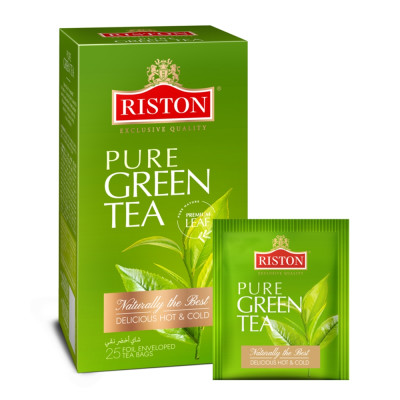 Zaļā tēja maisiņos Pure Green Riston 25x2g () Šrilanka