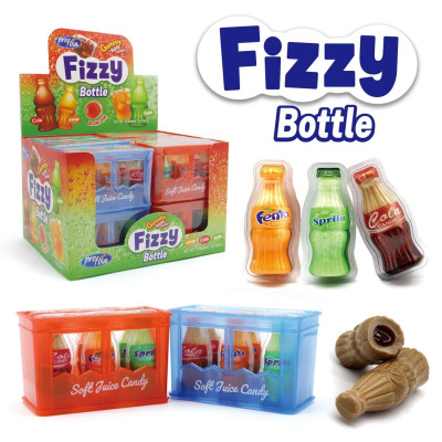 Želejkonfektes Fizzy Bottle Gummy 11gx6gab 1/12 (09.09.28) Ķīna