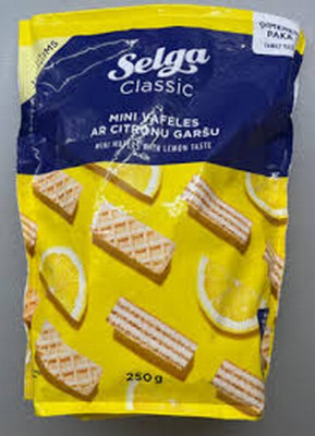 Vafeles Selga  Mini ar citronu garšu 250g (09.03.27) Latvija