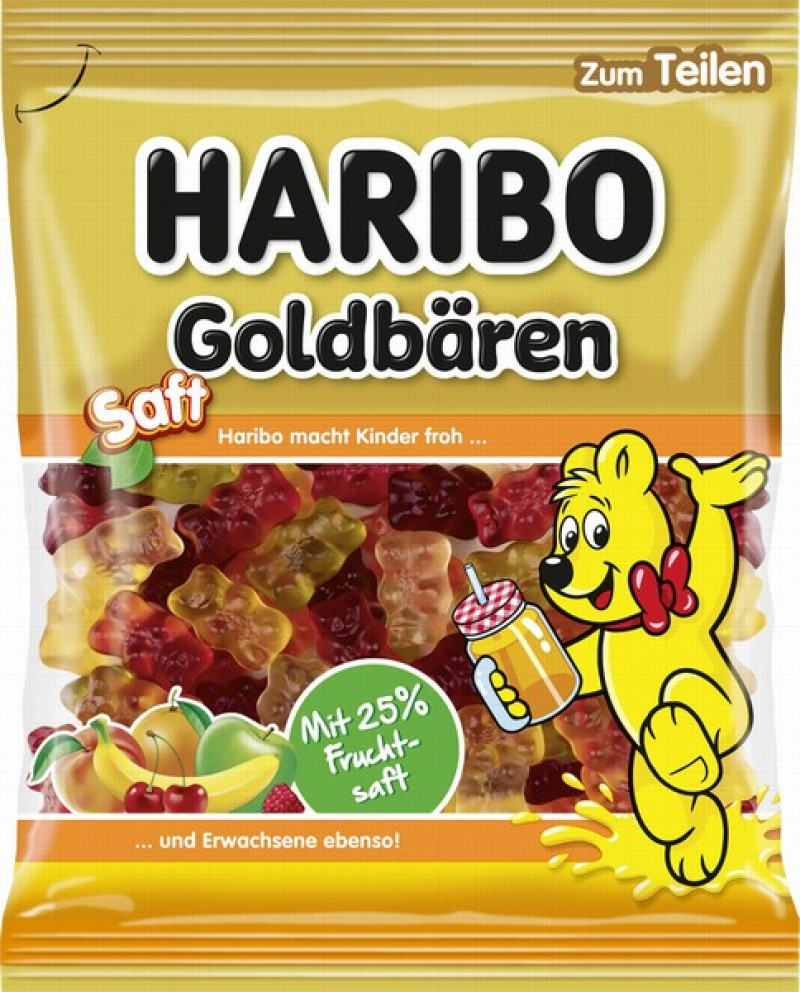 želejkonfektes HARIBO Juicy Goldbears 160g (30.07.29) Vācija