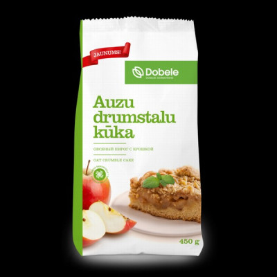 Sausais maisījums Auzu drumstalu kūka Dobeles Dzirnavnieks 450g 1/12 (16.04.27)  Latvija