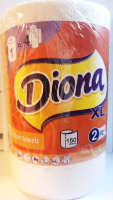 Papīra dvieļi Diona 2-slāņu 150 loksnes