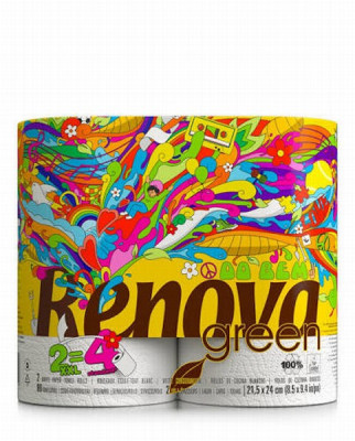 Papīra dvieļi RENOVA DO BEM XXL 2.kārtas, 2.ruļļi
