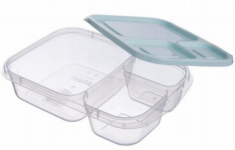 Pārtikas trauks 3daļas 1.15L/plastm/asort