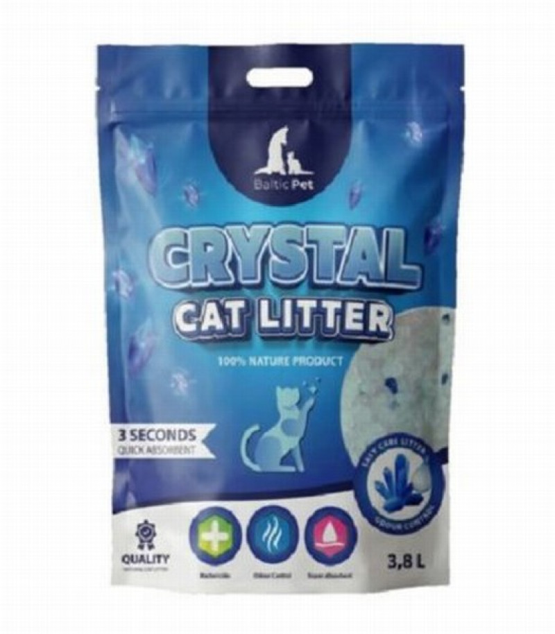 Smiltis kaķu tualetei Cat Crystals 100% silikona 3.8L 1/8
