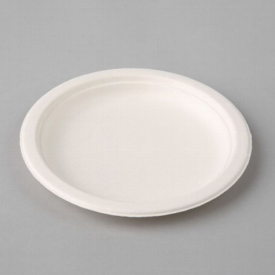 Šķīvji cukurniedru 17cm 50gb balti, apaļi