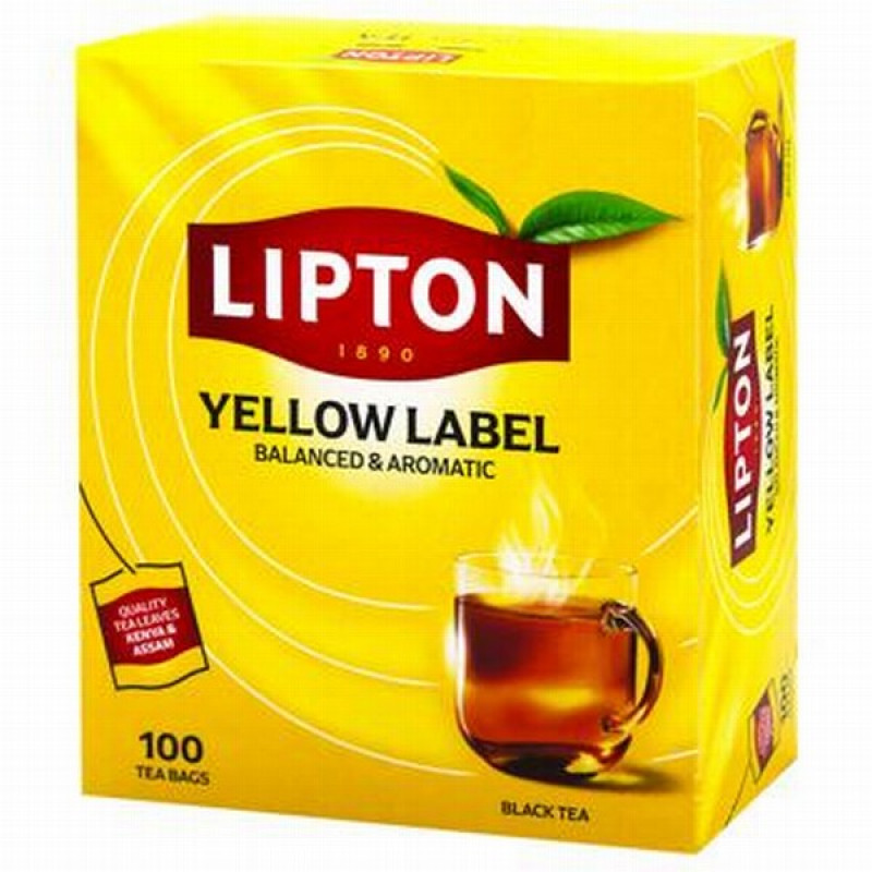 Lipton YELLOW LABEL melnā tēja 100gb (02.28) Polija