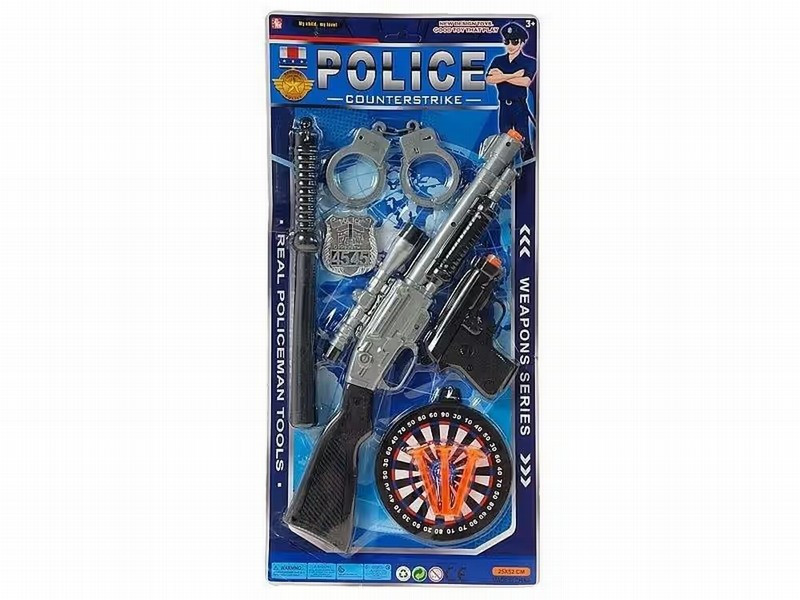 Rotaļlieta Policijas komplekts (šautene+darts), Polija