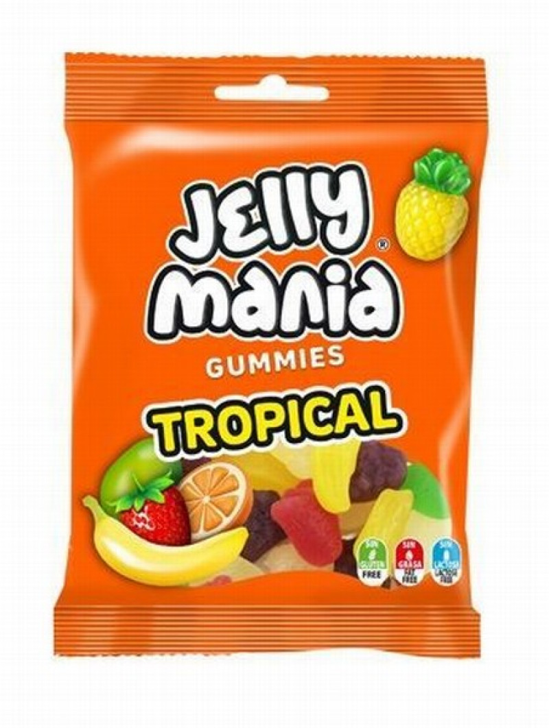 Želejkonfektes Jake Jellymania Tropical 100g()