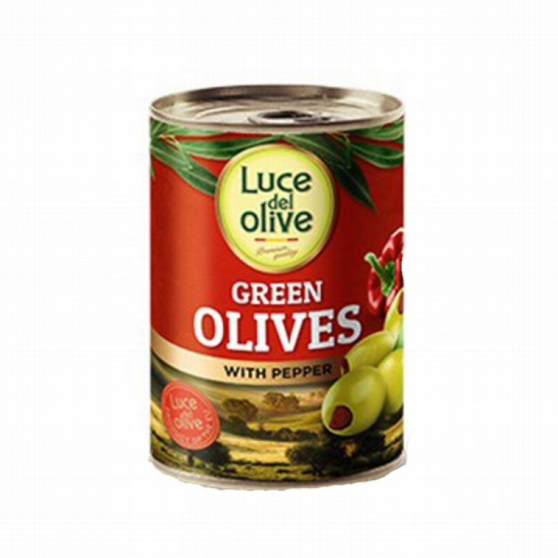 Olīvas zaļas ar papriku 300g Luce Del Olive 1/12 (05.11.28) Spānija