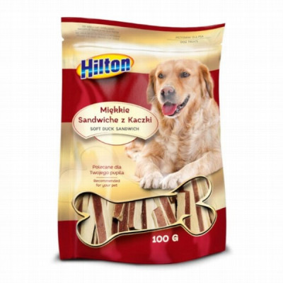Suņu košļājamie Kociņi Hilton SOFT pīle SANDWICHES 100g (22.02.27) Polija
