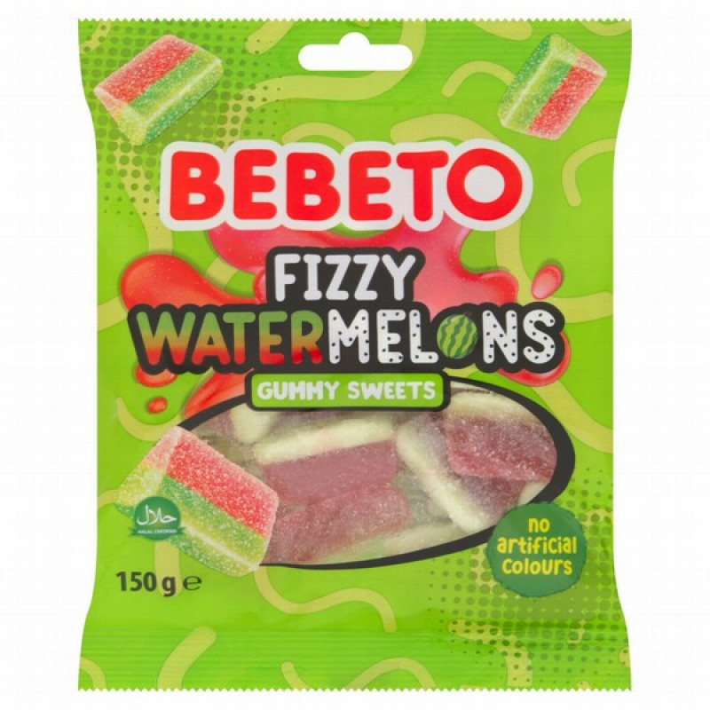 Želejkonfektes Bebeto Fizzy Watermelon 150g (14.09.27) Turcija