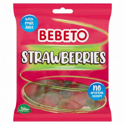 Želejkonfektes Bebeto Strawberries 150g (17.08.27) Turcija