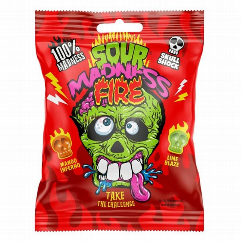 Karameles Sour Madness Fire 60g 1*10gb (03.03.27) Polija