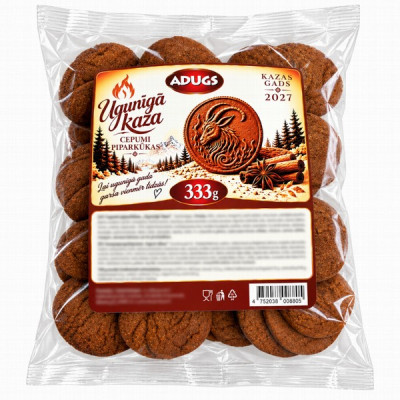 Piparkūkas Adugs Ugunīgā Kaza 333g (Ziemassvētki) (10.06.27)Latvija