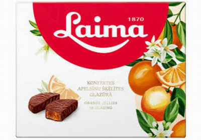 Marmelāde šokolādes glazūrā ar apelsīnu garšu 190g Laima Latvija