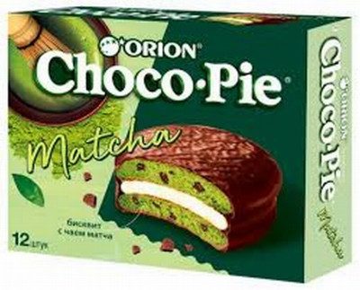 Cepumi Orion Choco Pie Matcha 360g KDV 1/8 (30.07.27)