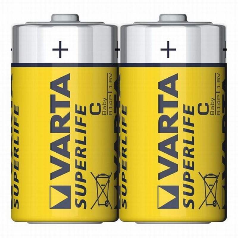 Baterijas Varta R14P Superlife 1*2gb (cena par 1gb) 1/24