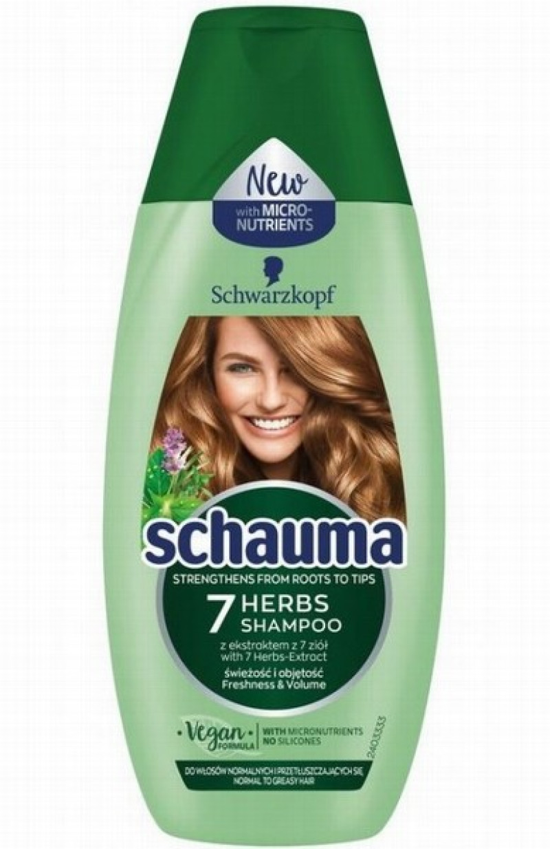 Šampūns Schauma 7 zālītes normāliem matiem sievietēm 250ml Vācija