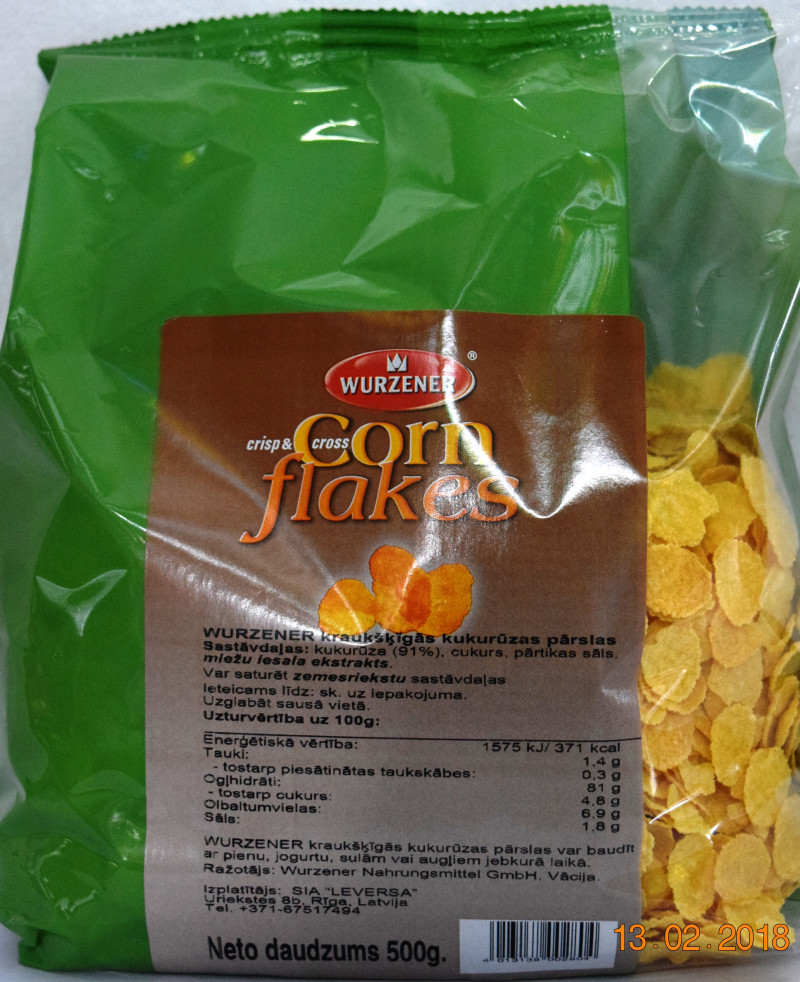 Sausās brokastis Wurzener 500g 1/16 (16.06.26) Vācija