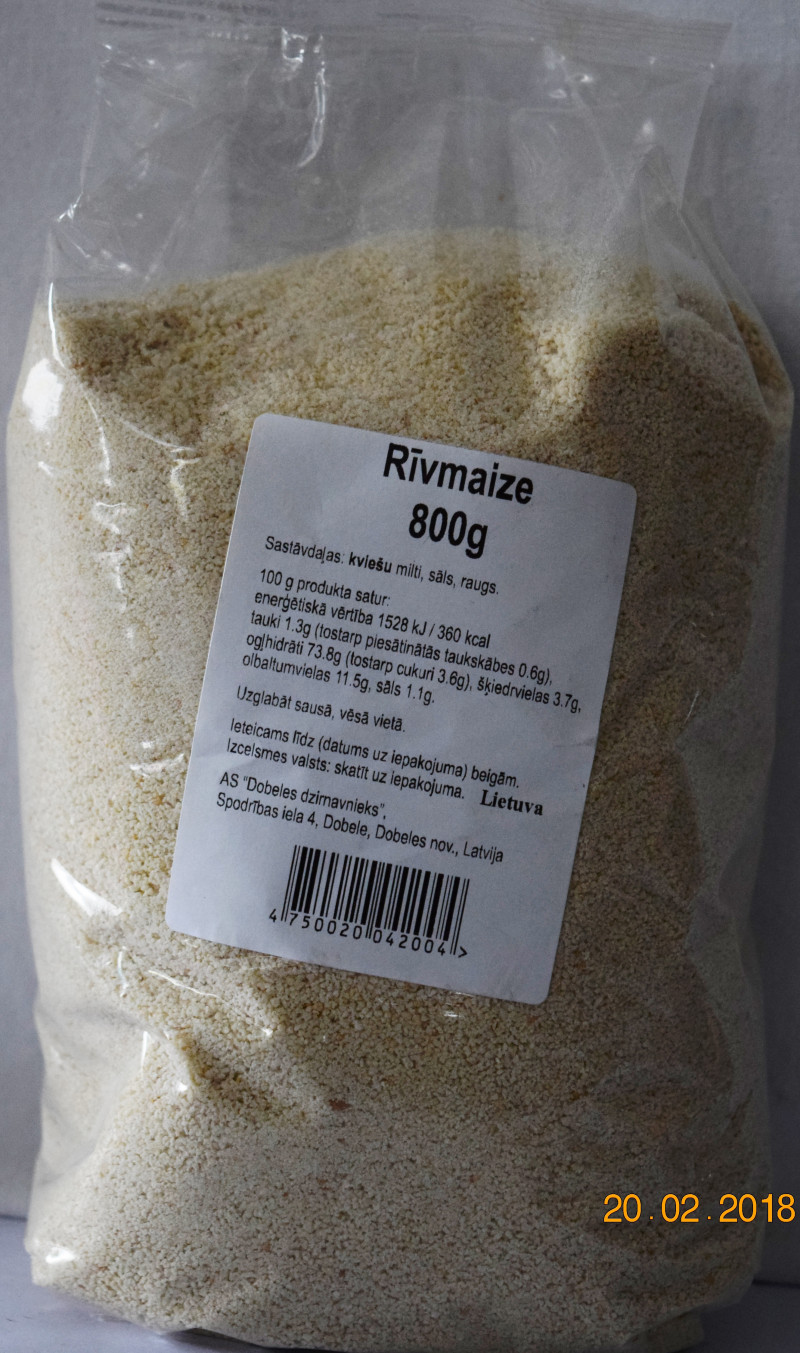 Rīvmaize Dobele 800g (03.11.26) Latvija