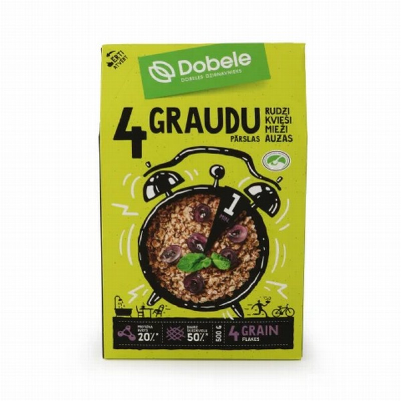 4-graudu pārslas 500g Dobele 1/10 (02.12.26) LV