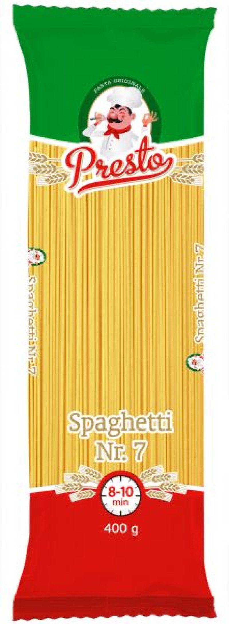 Makaroni Presto spagetti 400g  (21.09.27)Latvija