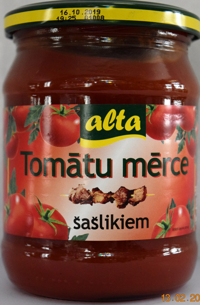 Tomātu mērce Alta šašliku 510g (21.07.27) Latvija
