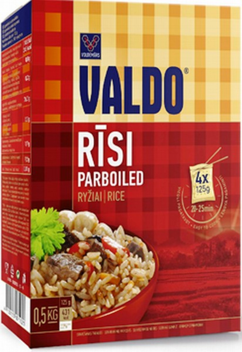 Rīsi parboiled 4x125g Valdo (27.05.2026) 1/12 Taizeme
