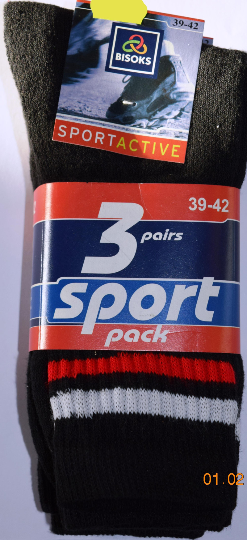 Zeķes Frote Sport vīriešu 3 pāri 11011K izmēri 39-42/43-46