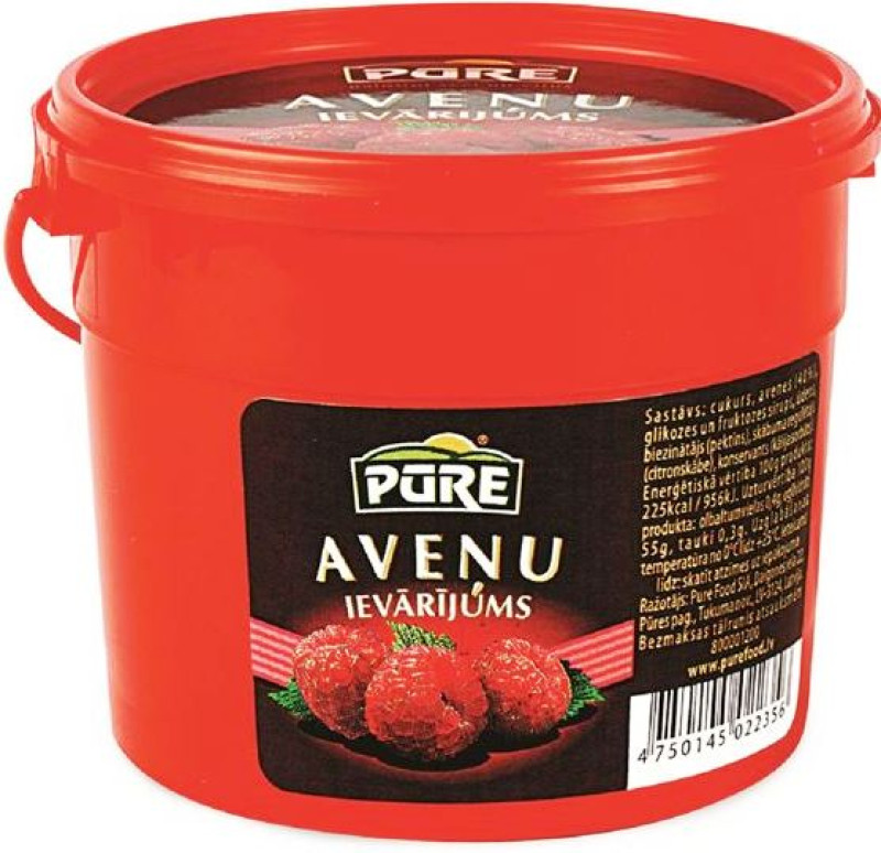 Ievārījums PŪRE aveņu 410g (17.12.26)