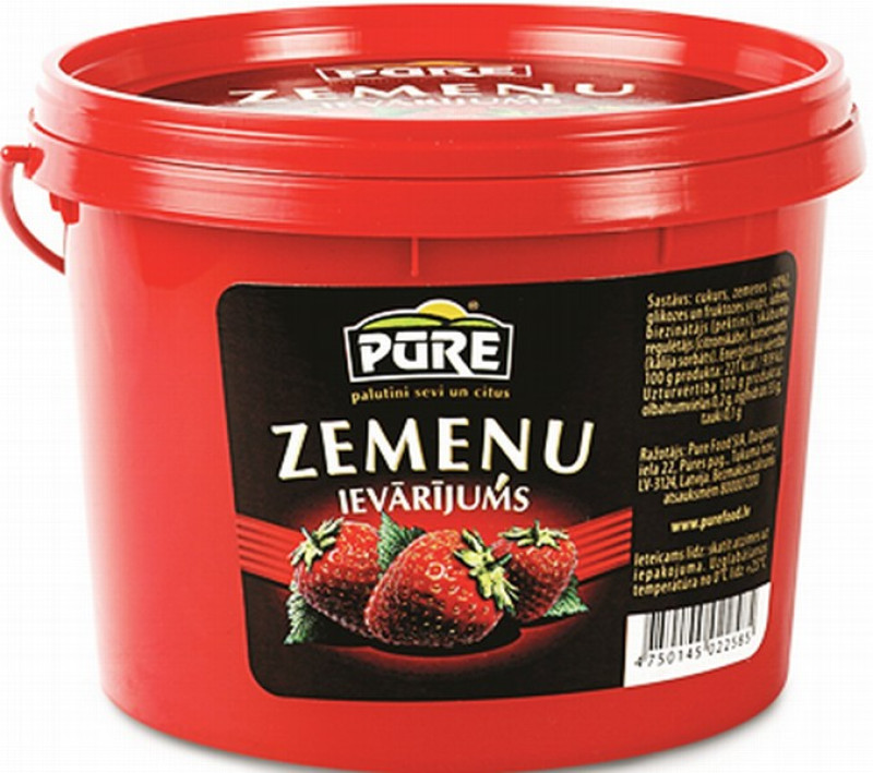 Ievārījums PŪRE zemeņu 900g 1/4 (14.12.2026) Latvija