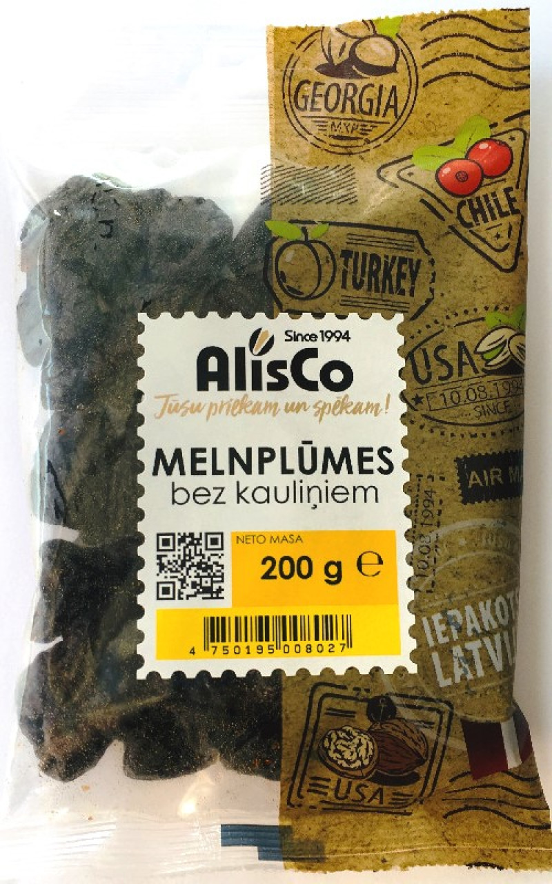 Plūmes žāvētas bez kauliņiem Alis 200g 1/12 (09.04.26) Čīle
