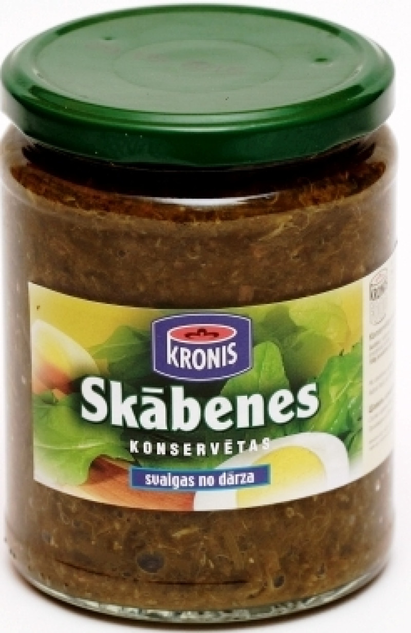 Skābenes konservētas Kronis 440g 1/8 (23.08.27) Latvija