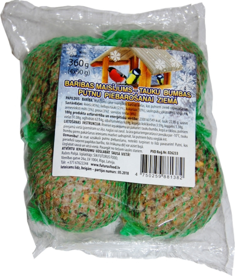 Putnu Tauku bumbas 4*90g (31.12.2027) Polija