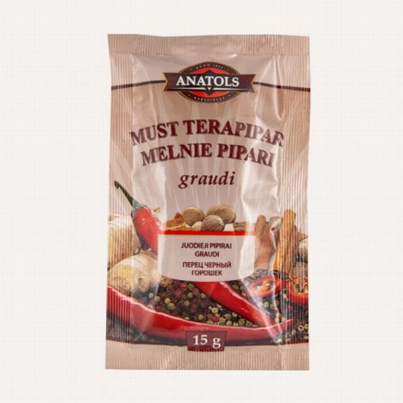 Garšviela Anatols pipari melnie graudi 15g (03.2027) 1/15