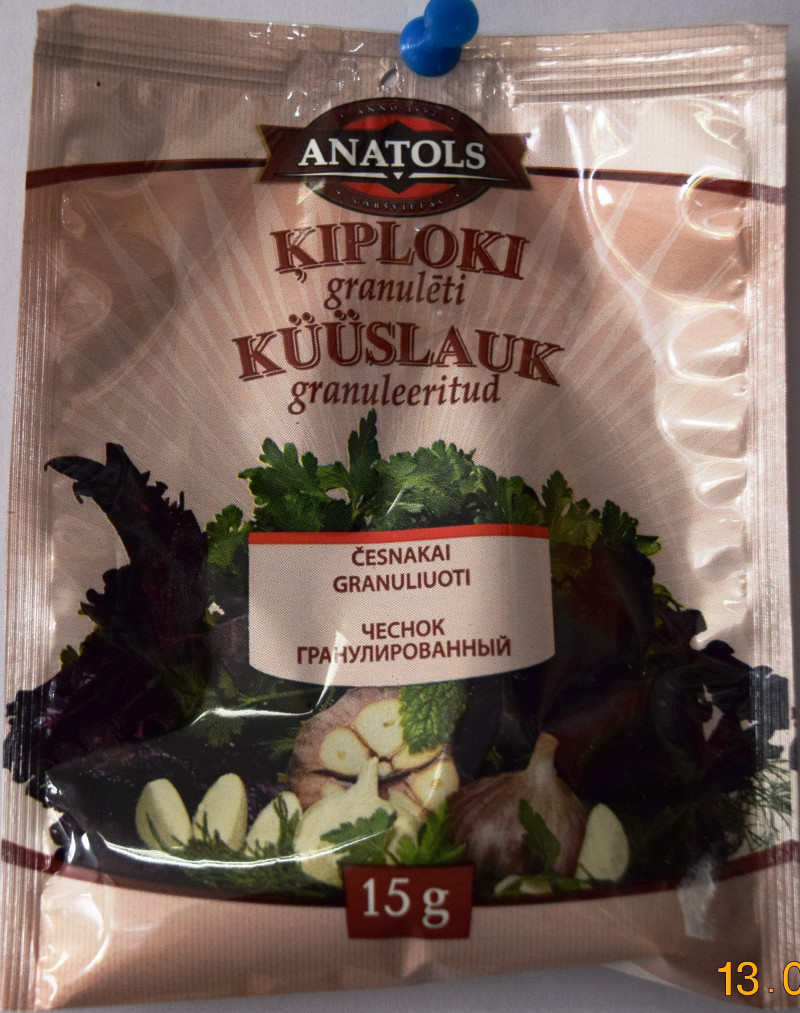 Garšviela Anatols ķiploki granulēti 15g (02.2027) 1/25