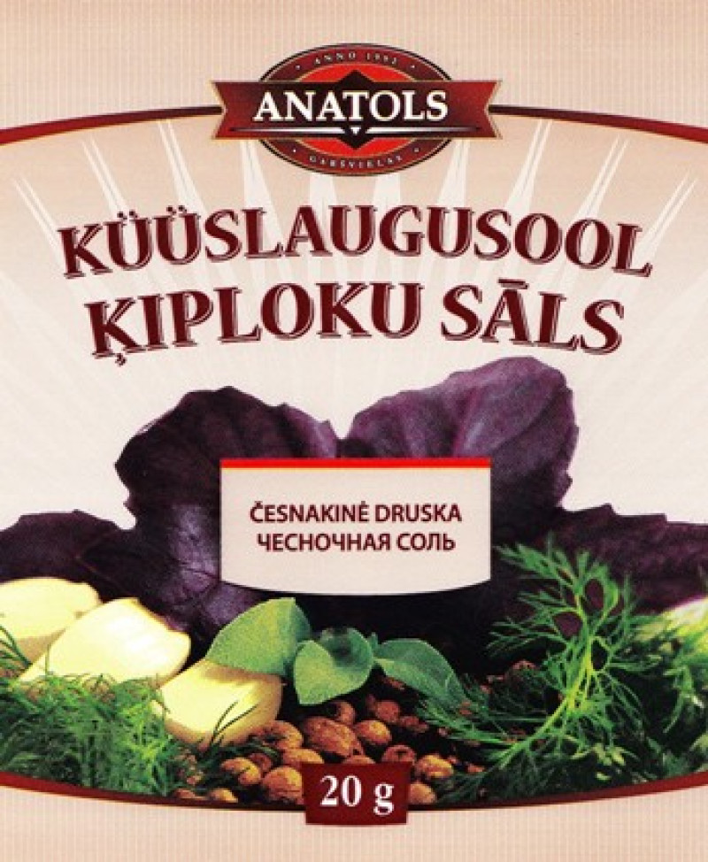 Garšviela Anatols ķiploku sāls 20g (03.2027) 1/20