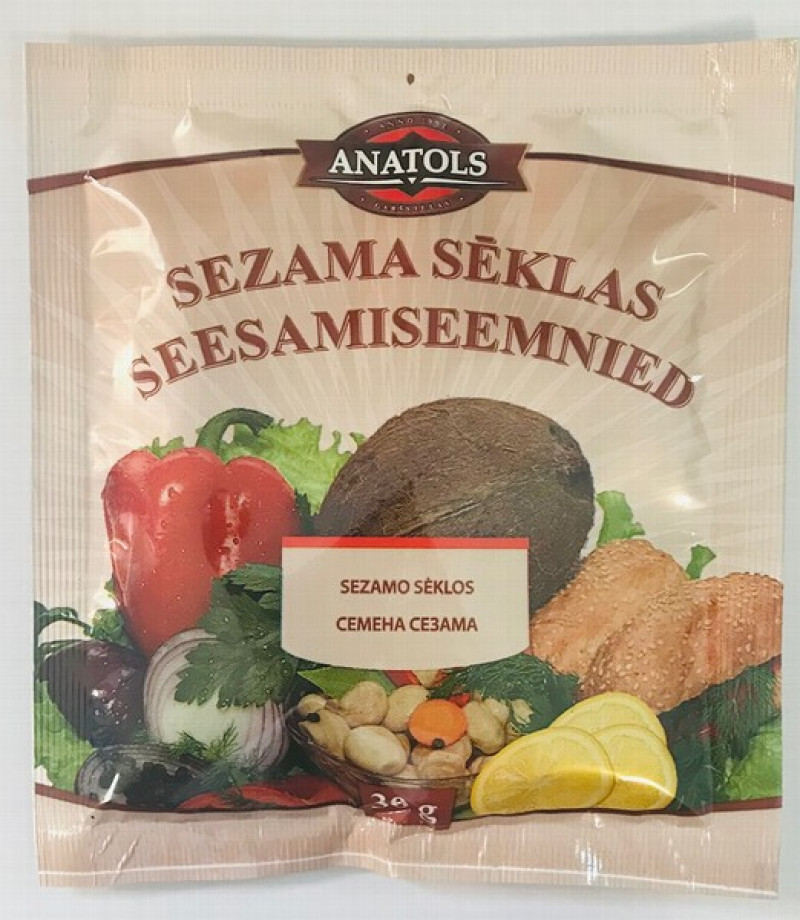 Garšviela Anatols sezama sēklas 30g 1/15 (12.2026)